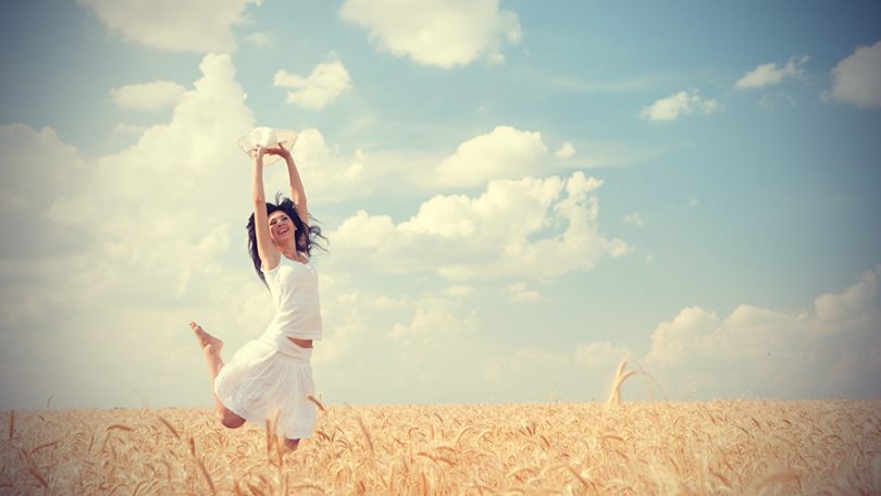 Happy Woman Enjoying Life