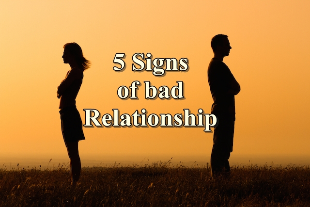 Relationship in signs bad of being a The Surprising