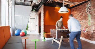 Foosball table in office