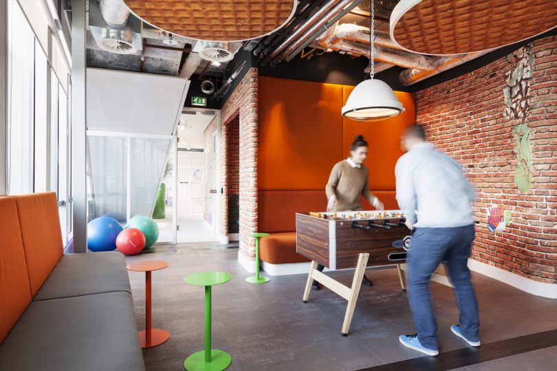 Foosball table in office