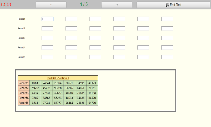 data entry test